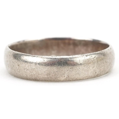 2746 - Victorian silver wedding band, Birmingham 1897, size S, 3.4g