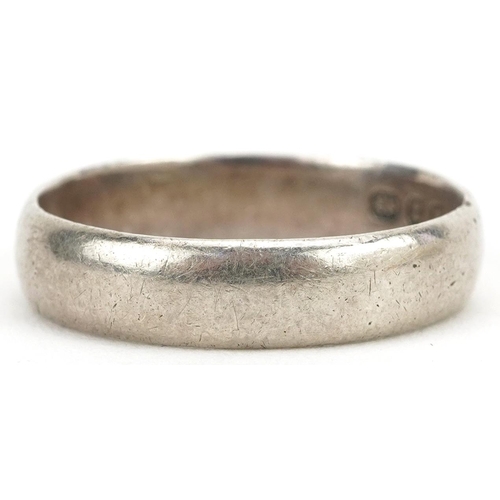 2746 - Victorian silver wedding band, Birmingham 1897, size S, 3.4g