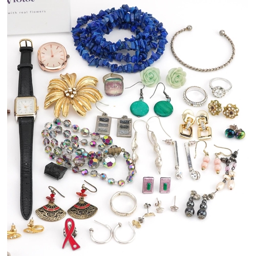 2773 - Vintage and later costume jewellery and wristwatches including Shrieking Violet necklace and earring... 