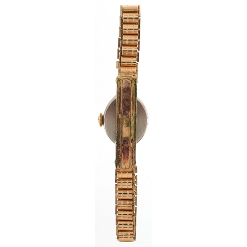 2118 - Whittnauer, ladies gold plated manual wristwatch, 14mm wide