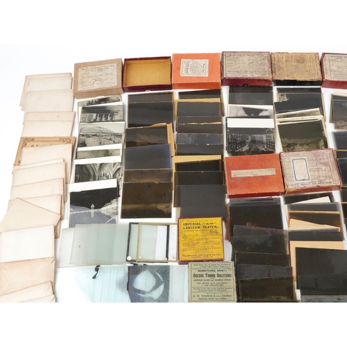 1509 - Collection of glass slides, some Magic Lantern, including some shipping interest