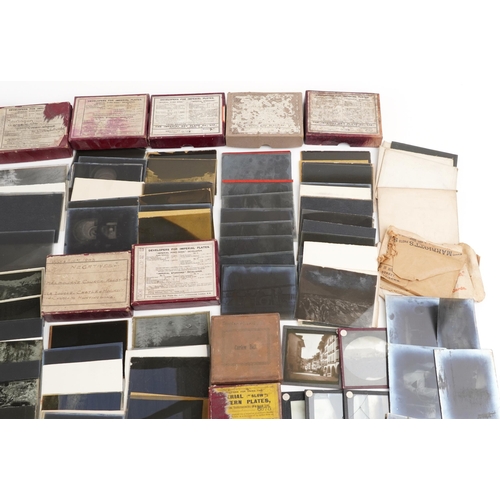 1509 - Collection of glass slides, some Magic Lantern, including some shipping interest