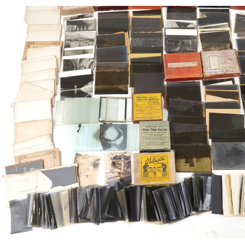 1509 - Collection of glass slides, some Magic Lantern, including some shipping interest