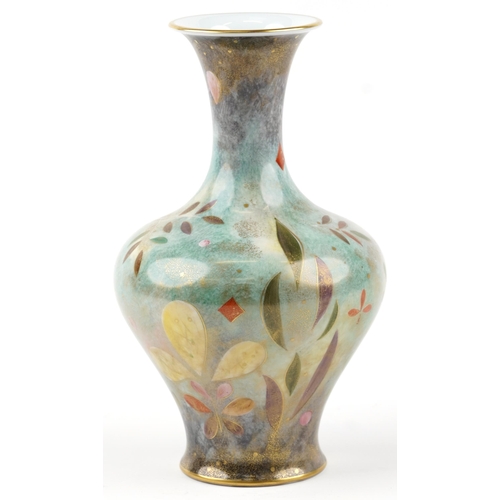 326 - Rosenthal, German porcelain vase decorated with stylised foliage, numbered 7528 to the base, 31.5cm ... 