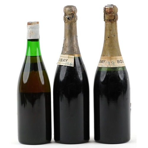 324 - Two bottles of vintage Bouvet-Ladubay Champagne and a bottle of 1975 Chateauneuf-du-Pape