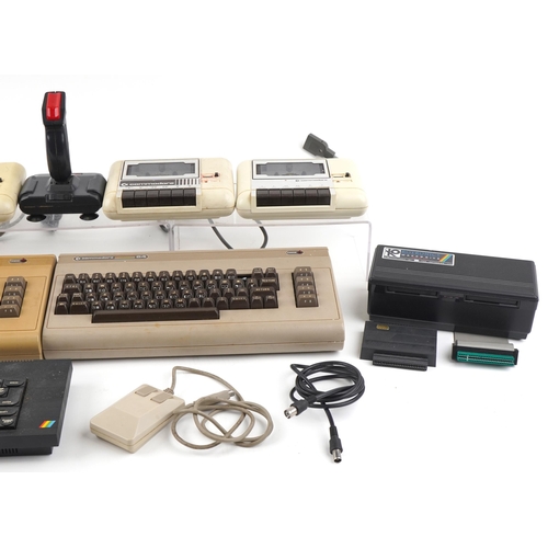 1385 - Collection of vintage Commodore 64 and ZX Spectrum games consoles and accessories