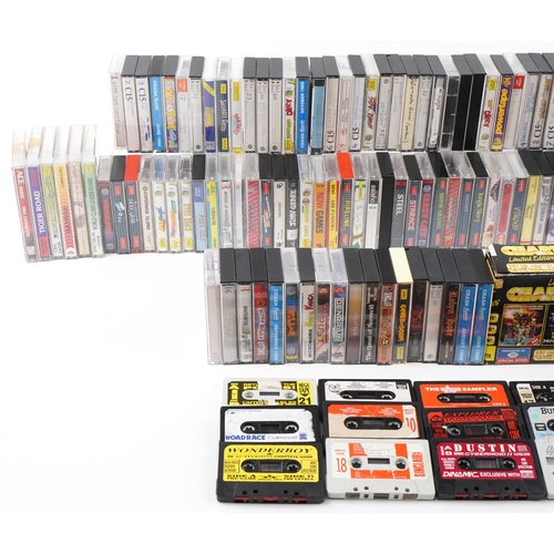 1386 - Large collection of vintage Commodore 64 and Spectrum games, mostly with cases, including She Vampir... 