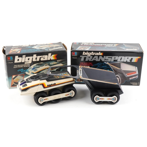 1401 - Two vintage Bigtrak computer activated vehicles with boxes, numbered 4955 and 4956