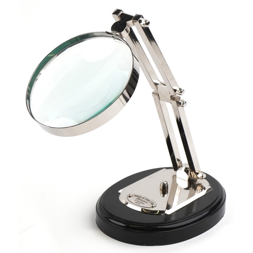 1206 - Adjustable desk top magnifying glass, 30cm high