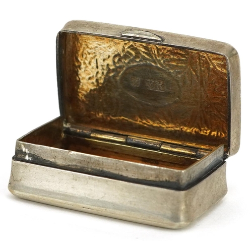 13 - Chinese export silver pillbox, the hinged lid embossed with bamboo grove, MK maker's mark, 4cm wide,... 