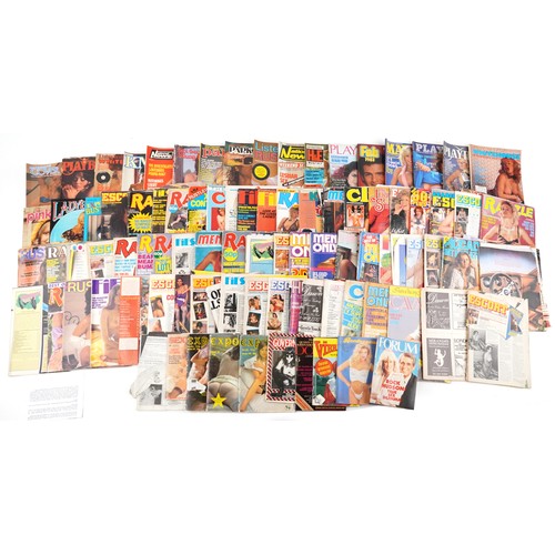 1494 - Large collection of erotic magazines including Mayfair, Playboy, Playgirl and International H & E Mo... 