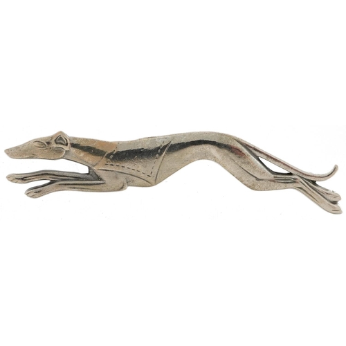 2775 - Sterling silver Greyhound bar brooch, 7cm wide, 8.5g