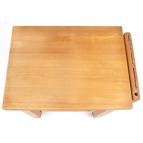 1059 - Servus light oak kitchen island butcher's block, 86.5cm H x 70cm W x 49cm D