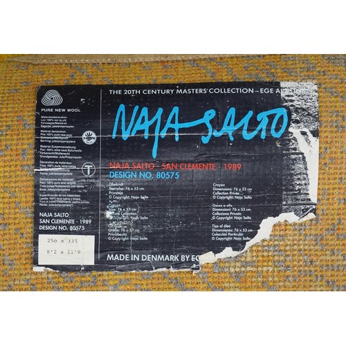 1041 - Naja Salto, Danish yellow ground carpet, design number 80575, 335cm x 250cm