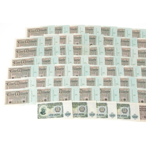 1450 - Collection of German Eine Milliarde banknotes