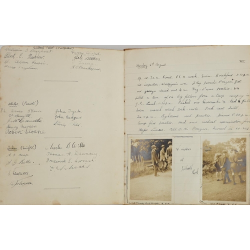 1449 - Early 20th century notebook for Recognised Scout Officers training camps relating to William Russell... 