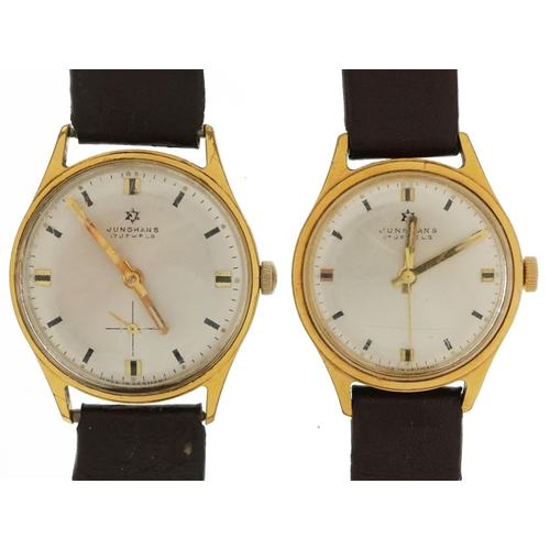 2807 - Junghans, two gentlemen's manual wristwatches, the largest 31mm in diameter