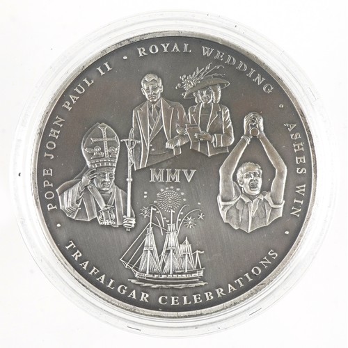 1430 - 2005 Annual History commemorative five ounce silver proof coin by The Westminster Mint with certific... 