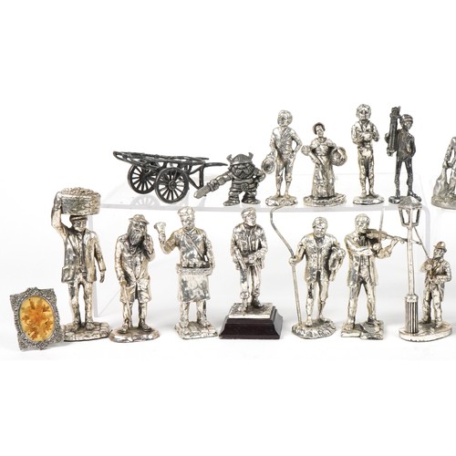 1134 - Collection of silver plated figures and animals including examples by The Silver Gallery