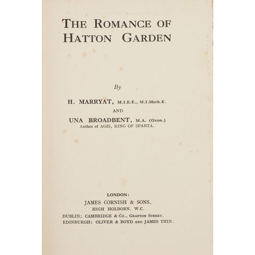 1479 - The Romance of Hatton Garden with black and white plates and fold out street map, first edition by H... 