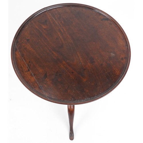 1081 - Victorian mahogany tilt top table with tripod base, 69.5cm high x 56cm in diameter