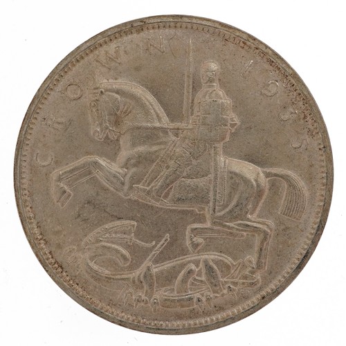 1422 - George V 1935 rocking horse crown with fine lettering