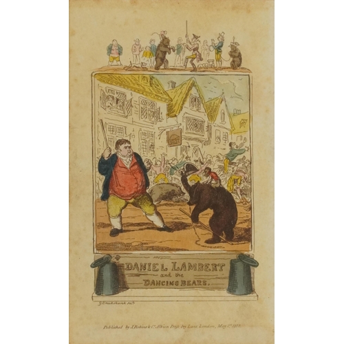 1140 - After G Cruikshank - Daniel Lambert and the Dancing Bears and Cook the Actor, pair of early 19th cen... 