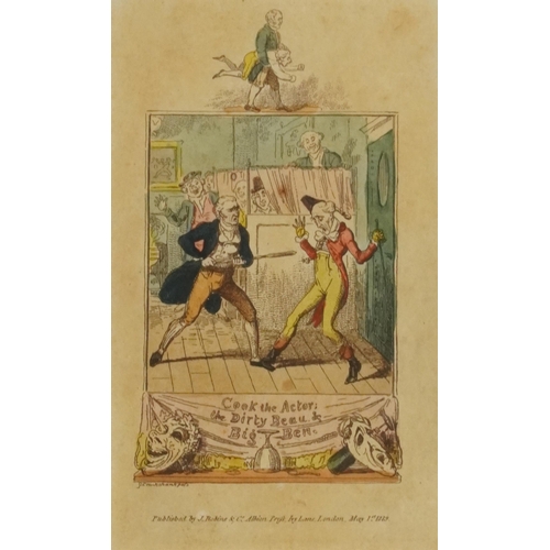 1140 - After G Cruikshank - Daniel Lambert and the Dancing Bears and Cook the Actor, pair of early 19th cen... 