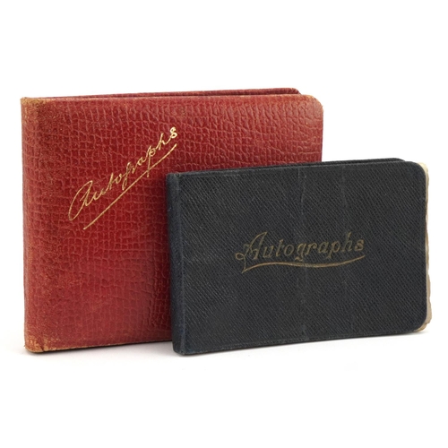 1703 - Two early 20th century autograph albums housing various autographs