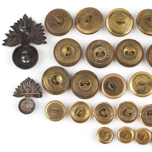 632 - Collection of Victorian and later British and naval interest buttons including Royal Army Service Co... 