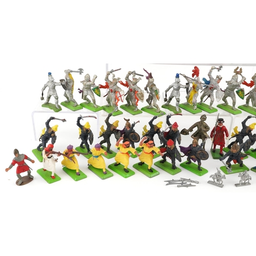 1588 - Collection of Britains hand painted figures, predominantly medieval knights