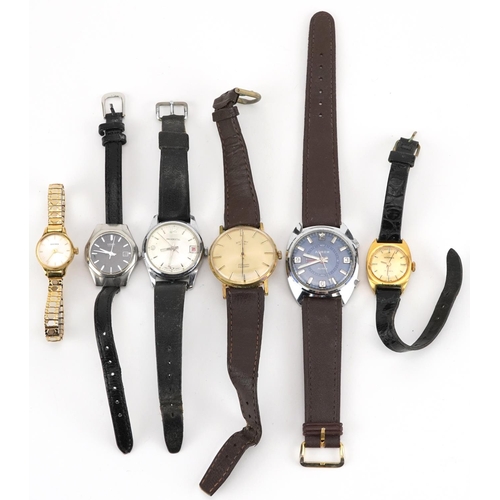 2767 - Six vintage ladies and gentlemen's wristwatches including Rotary, Ingersoll, Adrem Alarm and Citizen... 