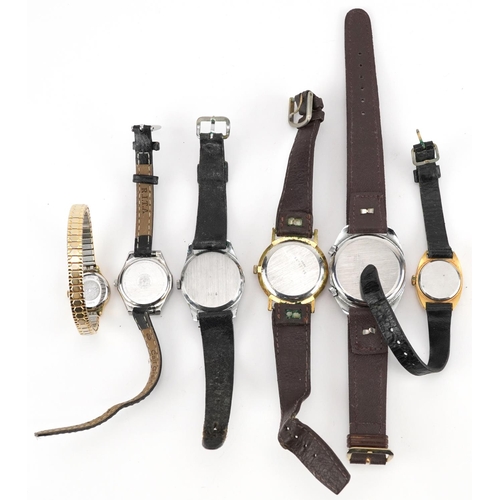 2767 - Six vintage ladies and gentlemen's wristwatches including Rotary, Ingersoll, Adrem Alarm and Citizen... 