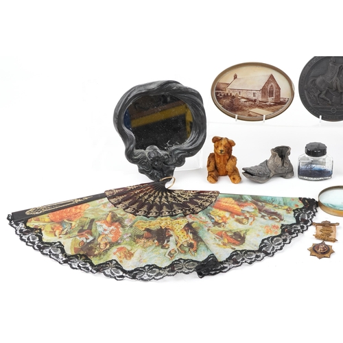 1404 - 19th century and later sundry items including a silver pocket watch, silver overlaid glass vase, var... 