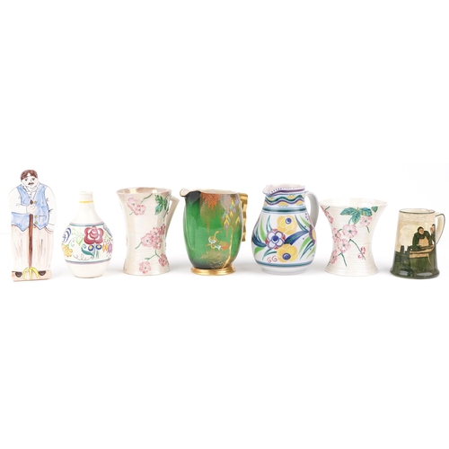 1519 - Decorative arts including Carltonware Verte Royale jug, Maling, Poole Pottery, Royal Doulton and a f... 