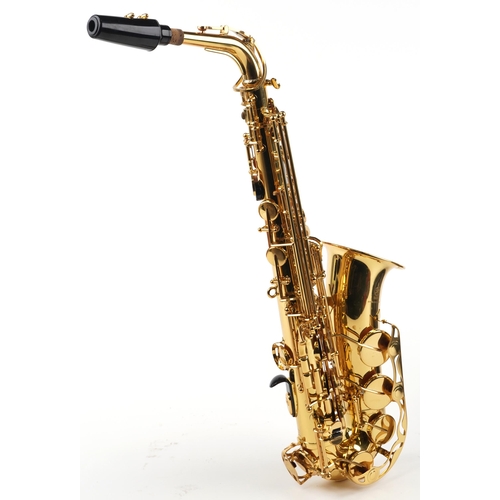 1202 - Yamaha YAS-275 alto saxophone, with fitted travel case, serial number 154697, 64cm in length