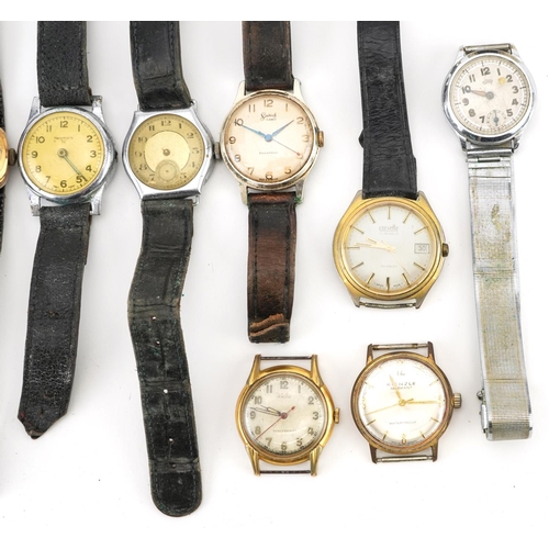 2740 - Vintage and later ladies and gentlemen's wristwatches including Services, Newmark 52, Corvette and W... 