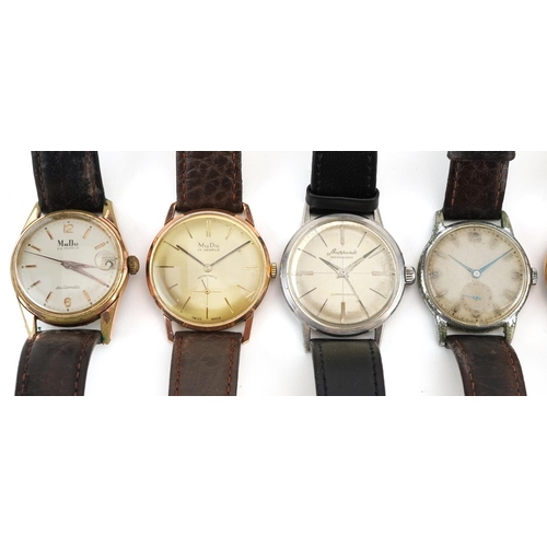 2746 - Seven vintage gentlemen's wristwatches including two automatic MuDu, manual Sheppards Dreadnought, t... 