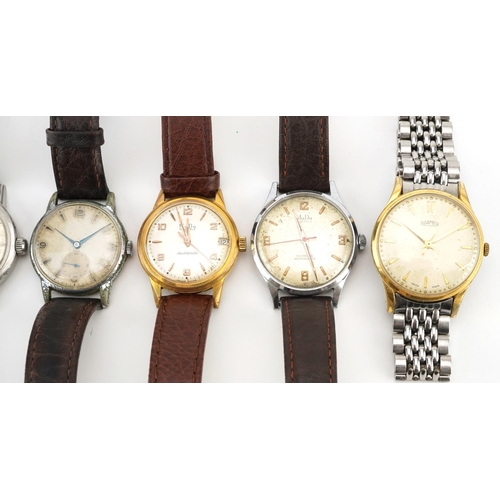 2746 - Seven vintage gentlemen's wristwatches including two automatic MuDu, manual Sheppards Dreadnought, t... 