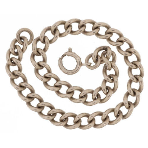 2640 - Sterling silver curb link bracelet, 20cm in length, 23.2g