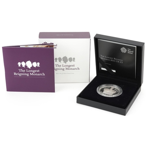 1662 - Elizabeth II 2015 United Kingdom five pound silver proof coin by The Royal Mint commemorating The Lo... 