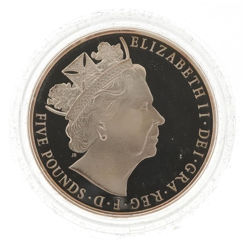 1662 - Elizabeth II 2015 United Kingdom five pound silver proof coin by The Royal Mint commemorating The Lo... 