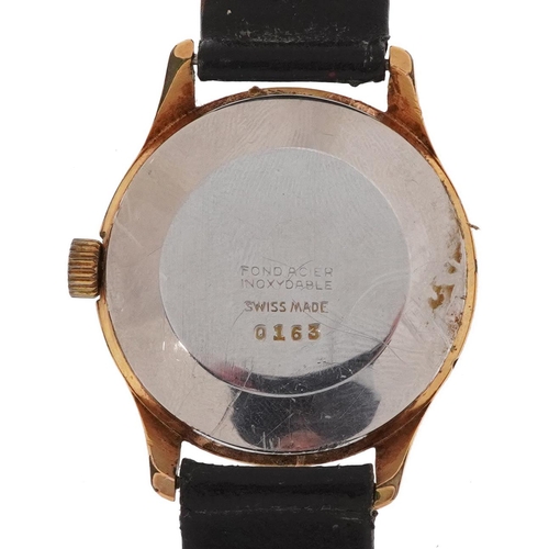 2196 - Nacar, vintage gentlemen's manual wind  wristwatch having moon phase dial with Arabic numerals and d... 