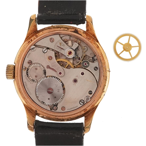 2196 - Nacar, vintage gentlemen's manual wind  wristwatch having moon phase dial with Arabic numerals and d... 