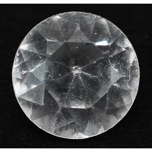 2128 - White spinel solitaire, approximately 5.30mm in diameter x 3.40mm deep