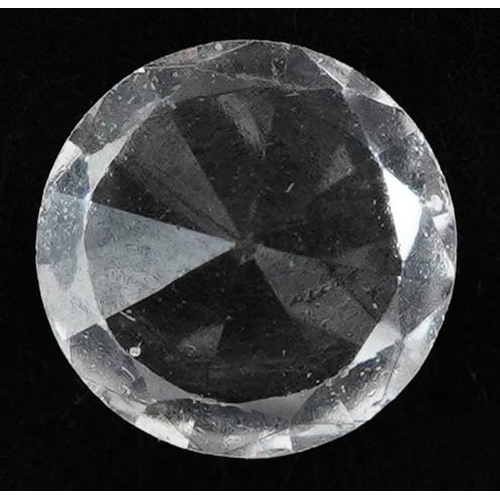 2128 - White spinel solitaire, approximately 5.30mm in diameter x 3.40mm deep