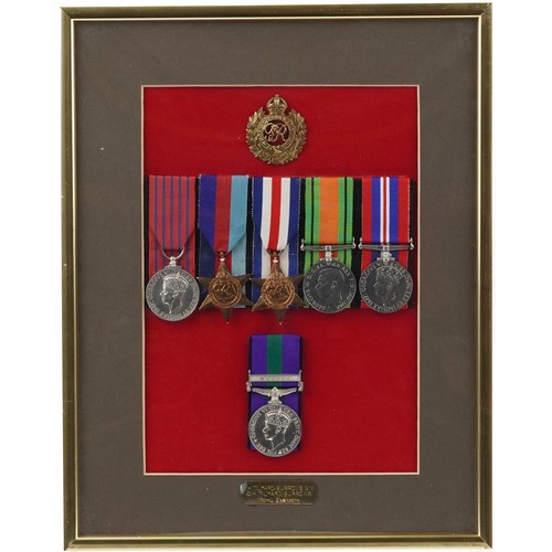  British military World War II and later father and son medal group relating to A H Tilyard-Burrows G... 