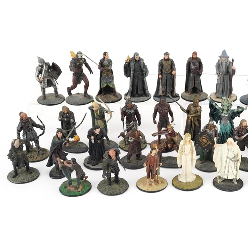 1587 - Collection of NLP Eaglemoss Lord of the Rings cast metal figures including Denethor, Gollum and Gand... 