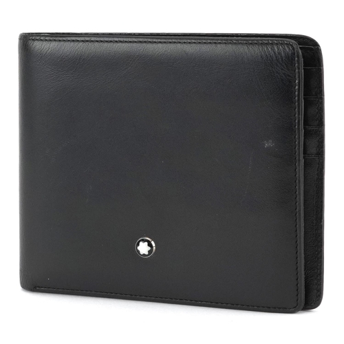 1281 - Montblanc, German black leather wallet, 11.5cm x 9.5cm