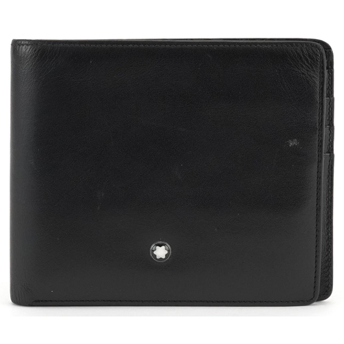 1281 - Montblanc, German black leather wallet, 11.5cm x 9.5cm